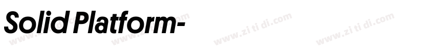 Solid Platform字体转换 Solid Platform字体转换